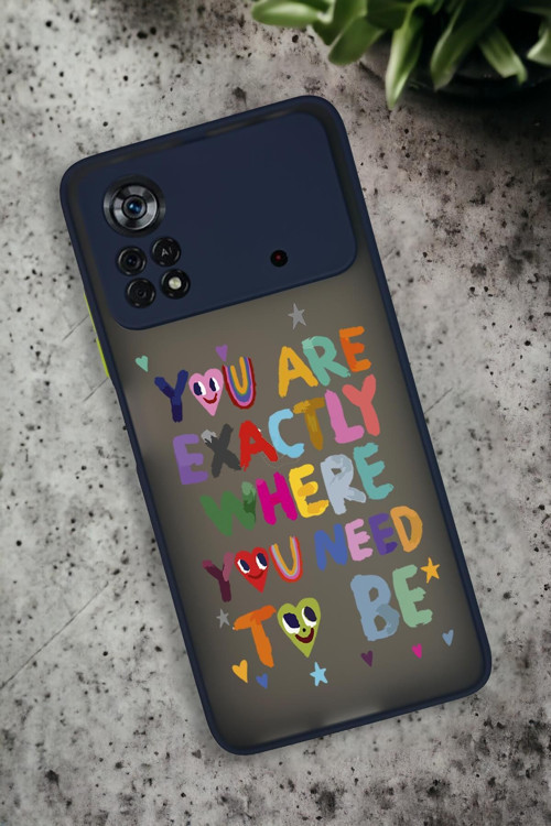 Poco X4 Pro Uyumlu Need To Be Desenli Buzlu Şeffaf Lüx Telefon Kılıfı