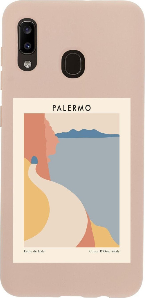Samsung A20 Palermo Premium Silikonlu Pembe Telefon Kılıfı