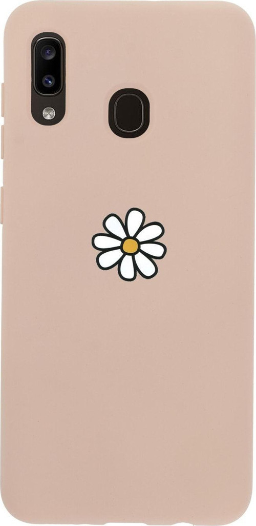 Samsung A20 Papatya Premium Silikonlu Pembe Telefon Kılıfı