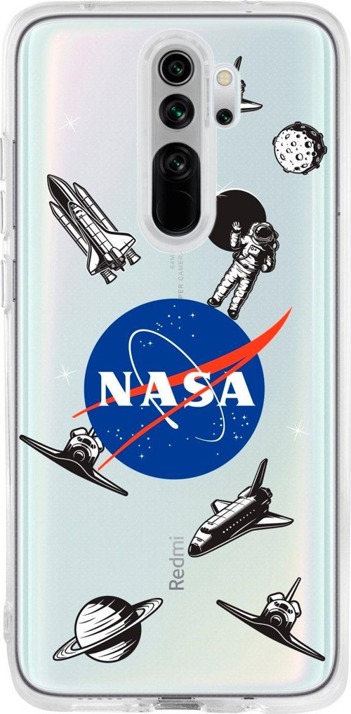 Uyumlu Redmi Note 8 Pro Nasa Desenli Premium Şeffaf Silikon Kılıf