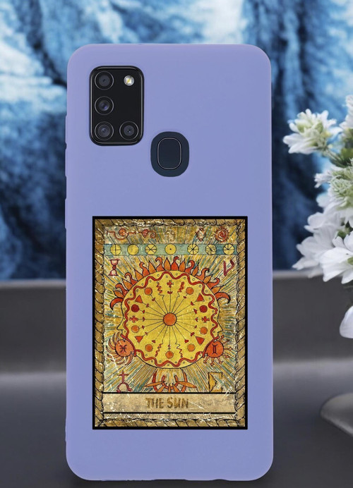Samsung A21S Uyumlu The Sun Desenli Premium Silikonlu Lansman Telefon Kılıfı
