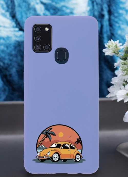 Samsung A21S Uyumlu Vosvos Desenli Premium Silikonlu Lansman Telefon Kılıfı