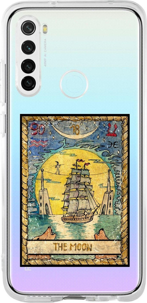 Redmi Note 8 Uyumlu The Moon Desenli Premium Şeffaf Silikon Kılıf