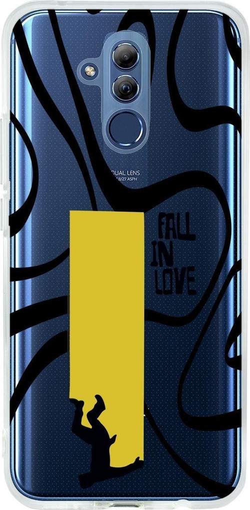 Huawei Mate 20 Lite Fall In Love Premium Şeffaf Silikon Kılıf