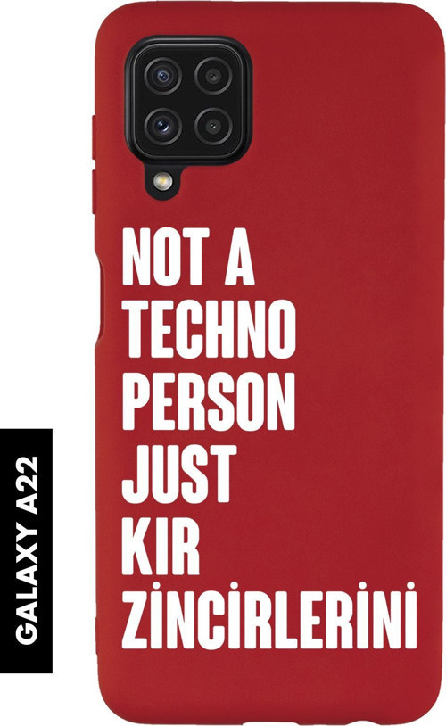 Samsung A22 Uyumlu Not Techno Person Just Kır Zincirlerini Desenli Telefon Kılıfı