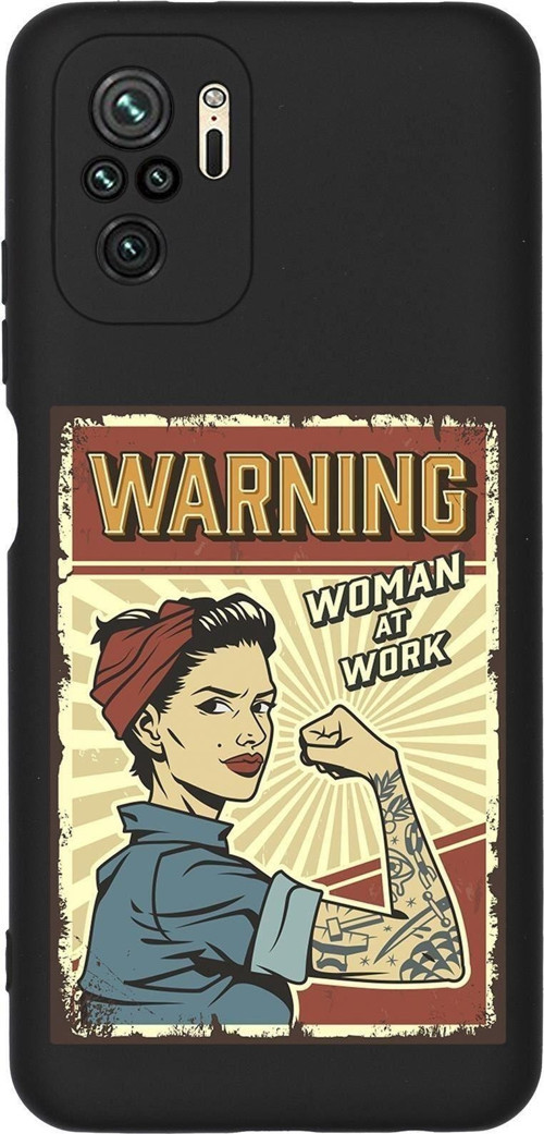 Redmi Note 10S Women At Work Desenli Premium Silikonlu Telefon Kılıfı