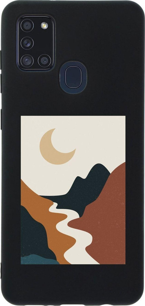 Samsung A21S Landscape Art Premium Silikonlu Siyah Telefon Kılıfı