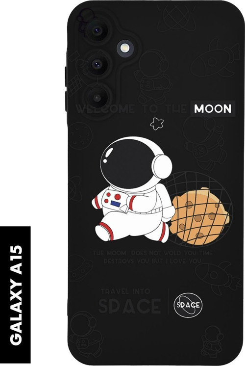 Samsung A15 Uyumlu Sevimli Astronot Desenli Premium Silikonlu Lansman Telefon Kılıfı