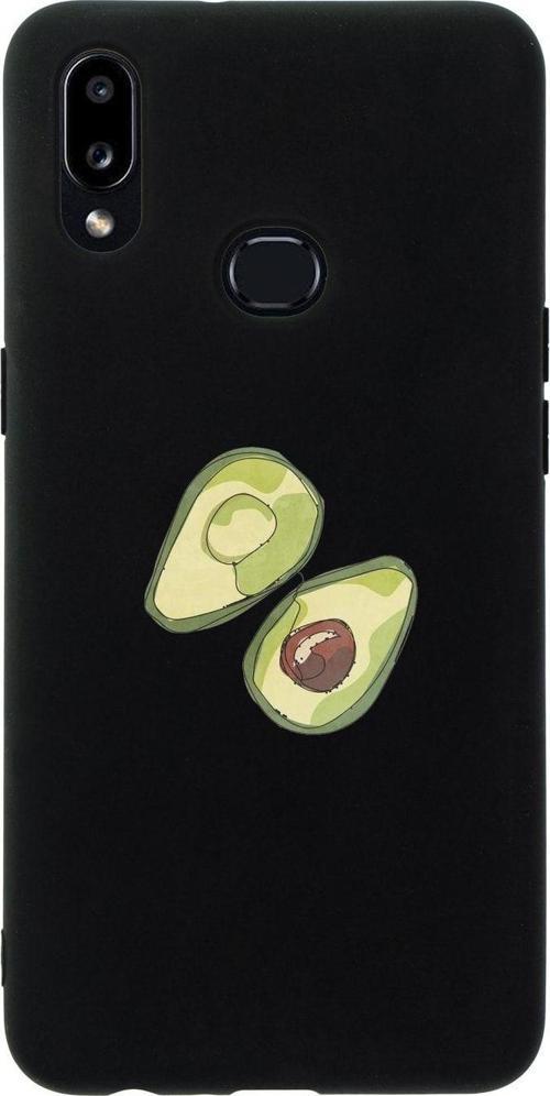 Samsung A10S Avokado Art Premium Silikonlu Siyah Telefon Kılıfı