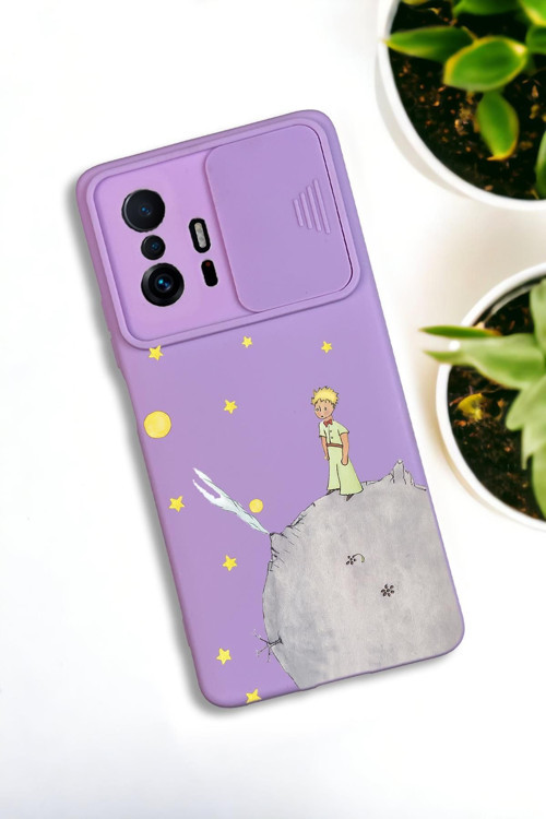 Xiaomi 11T Uyumlu Küçük Prens Desenli Kamera Koruma Slider Kapaklı Silikonlu Telefon Kılıfı
