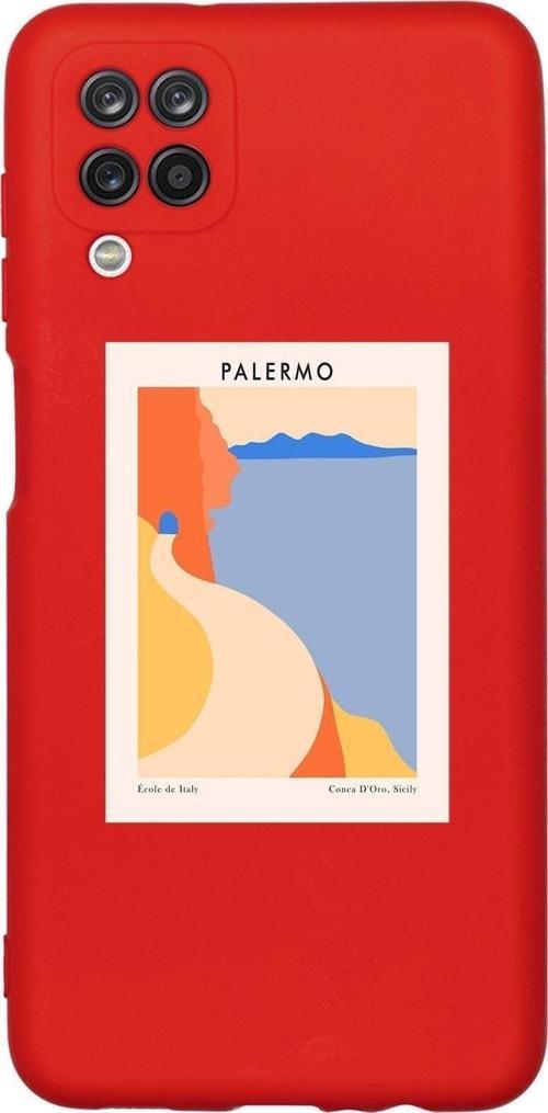 Samsung A12 Palermo Desenli Premium Silikonlu Lansman Telefon Kılıfı