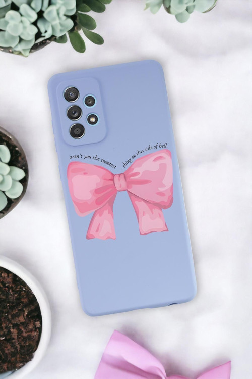 Samsung A13 Uyumlu Pembe Kurdele Premium Silikonlu Telefon Kılıfı