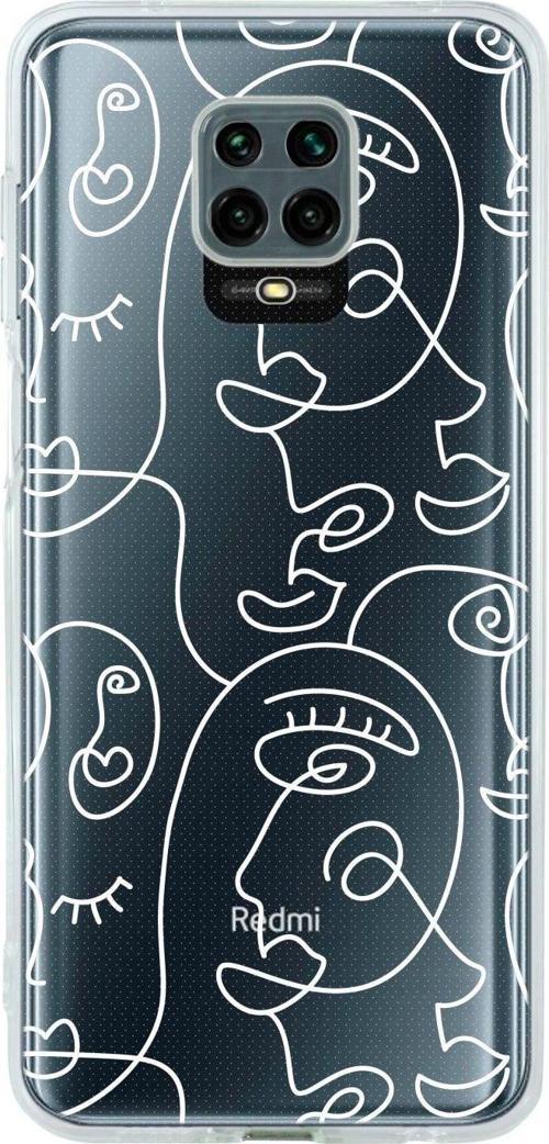 Redmi Note 9 Pro Uyumlu Face Art Desenli Premium Şeffaf Silikon Kılıf