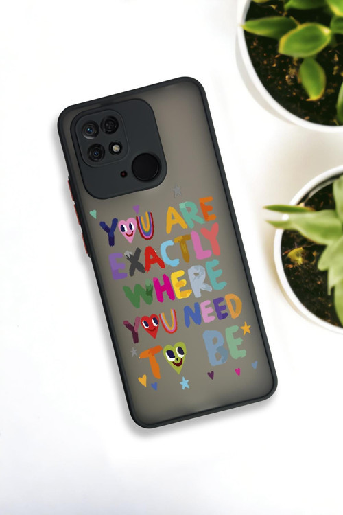 Xiaomi Redmi 10C Uyumlu Need To Be Desenli Buzlu Şeffaf Lüx Telefon Kılıfı