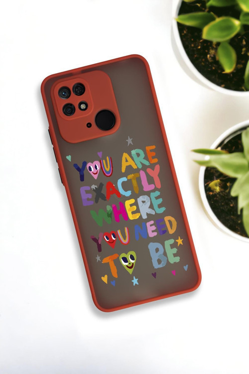 Xiaomi Redmi 10C Uyumlu Need To Be Desenli Buzlu Şeffaf Lüx Telefon Kılıfı