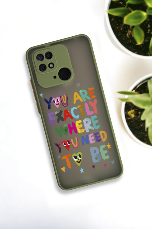 Xiaomi Redmi 10C Uyumlu Need To Be Desenli Buzlu Şeffaf Lüx Telefon Kılıfı