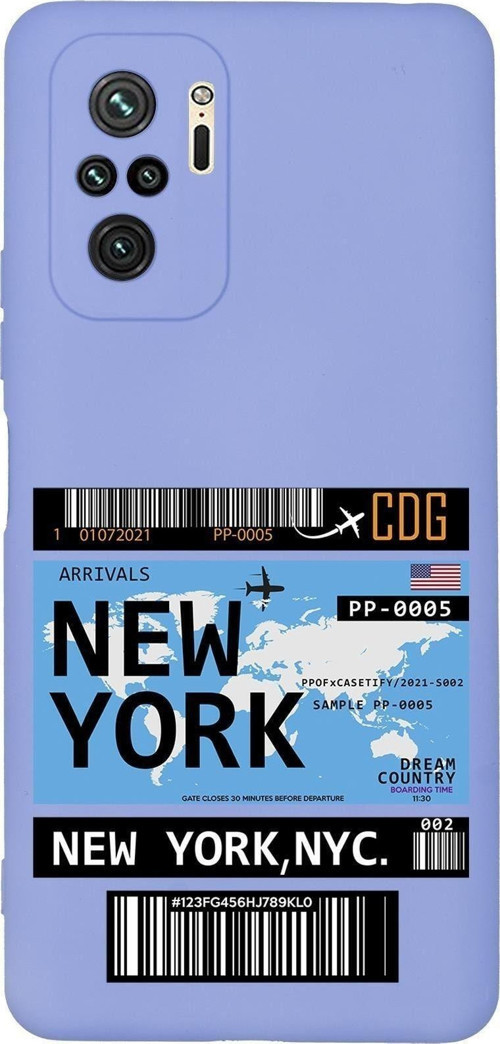 Redmi Note 10S New York Desenli Premium Silikonlu Telefon Kılıfı