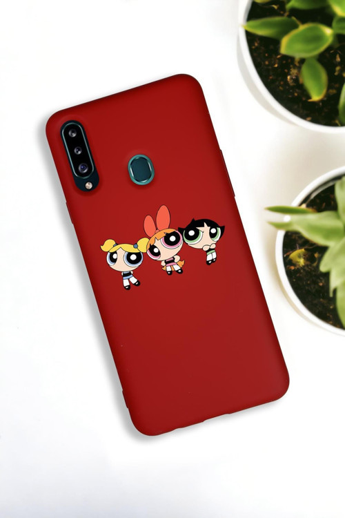 Samsung A20S Uyumlu Powerpuff Girls Desenli Premium Silikonlu Lansman Telefon Kılıfı
