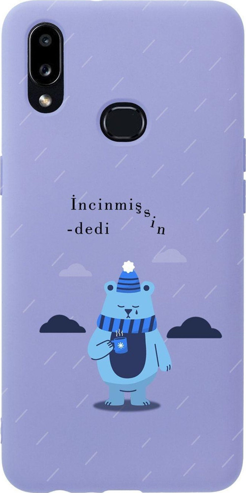 Samsung A10S Incinmişsin Dedi Premium Silikonlu Lila Telefon Kılıfı