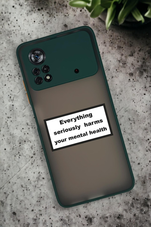 Poco X4 Pro Uyumlu Everything Desenli Buzlu Şeffaf Lüx Telefon Kılıfı