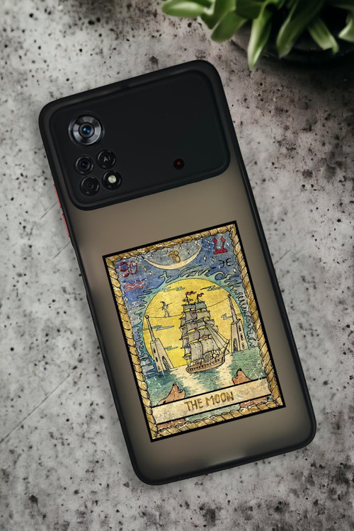 Poco X4 Pro Uyumlu The Moon Desenli Buzlu Şeffaf Lüx Telefon Kılıfı