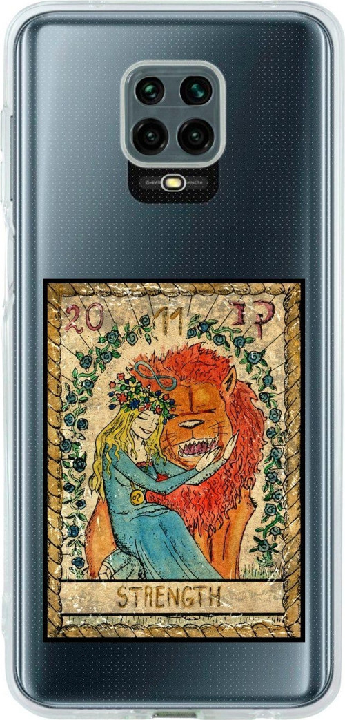 Redmi Note 9 Pro Uyumlu Strenght Desenli Premium Şeffaf Silikon Kılıf