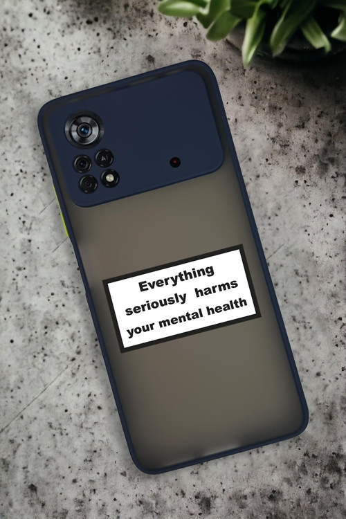 Poco X4 Pro Uyumlu Everything Desenli Buzlu Şeffaf Lüx Telefon Kılıfı