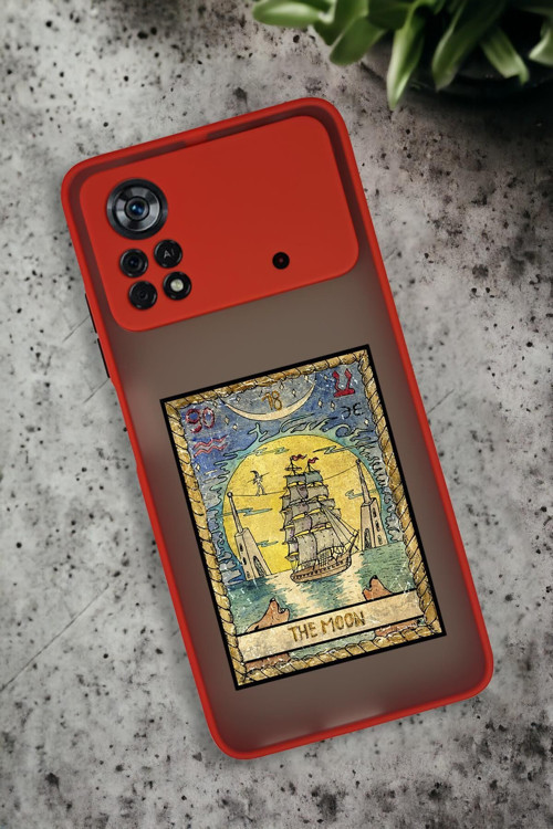 Poco X4 Pro Uyumlu The Moon Desenli Buzlu Şeffaf Lüx Telefon Kılıfı
