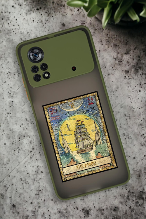 Poco X4 Pro Uyumlu The Moon Desenli Buzlu Şeffaf Lüx Telefon Kılıfı