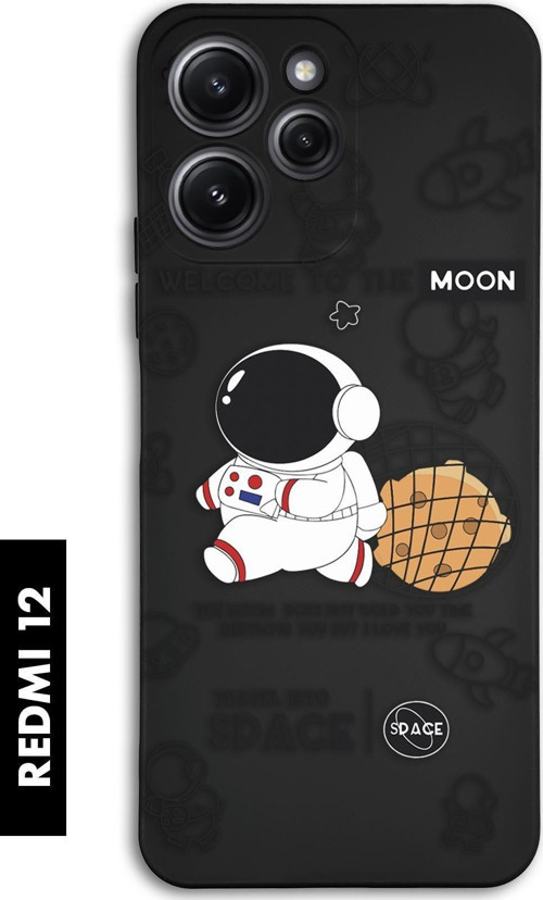 Xiaomi Redmi 12 Uyumlu Sevimli Astronot Desenli Premium Silikonlu Lansman Telefon Kılıfı