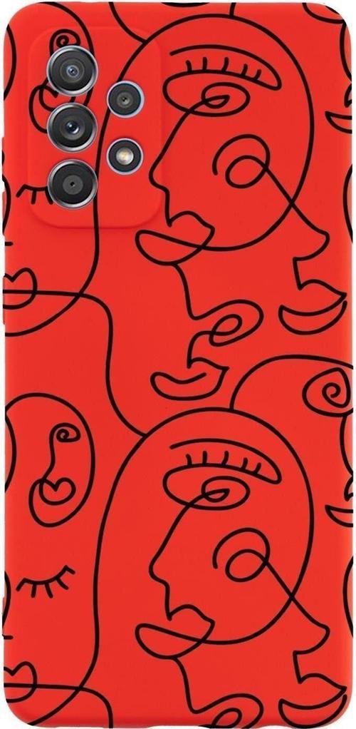 Samsung A23 Uyumlu Face Art Desenli Premium Silikonlu Lansman Telefon Kılıfı