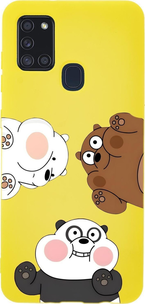 Samsung A21S Uyumlu Cute Animals Desenli Premium Silikonlu Telefon Kılıfı