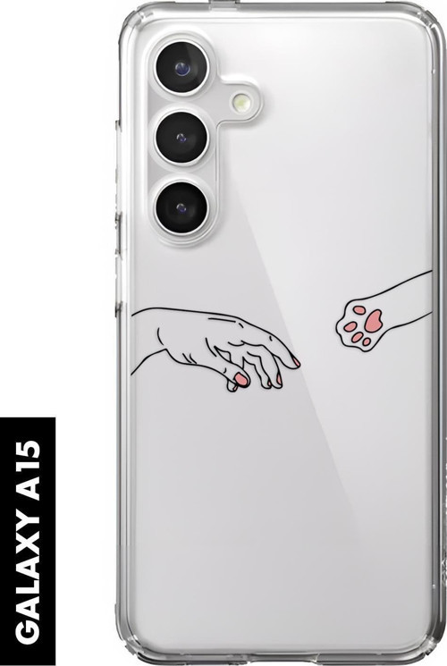 Samsung A25 Uyumlu Hand And Paw Desenli Premium Silikonlu Şeffaf Telefon Kılıfı
