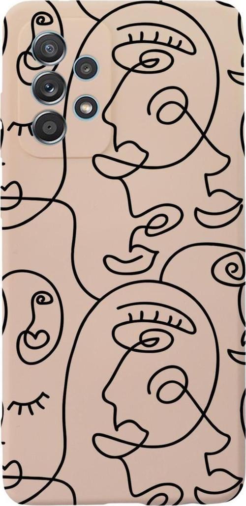 Samsung A23 Uyumlu Face Art Desenli Premium Silikonlu Lansman Telefon Kılıfı