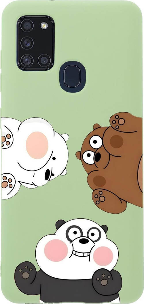 Samsung A21S Uyumlu Cute Animals Desenli Premium Silikonlu Telefon Kılıfı