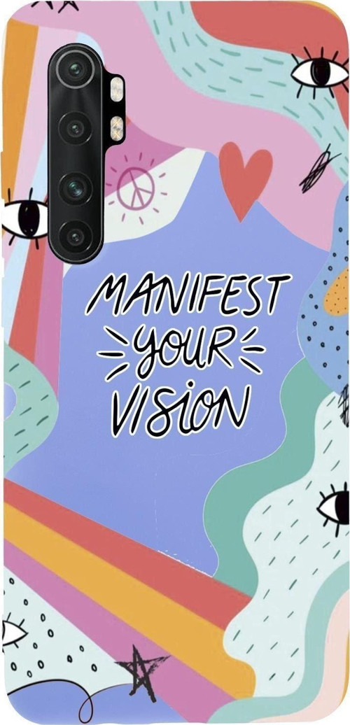 Xiaomi Note 10 Lite Uyumlu Manifest Your Vision Premium Silikonlu Telefon Kılıfı