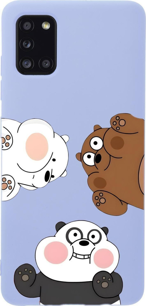 Samsung A31 Uyumlu Cute Animals Desenli Premium Silikonlu Telefon Kılıfı