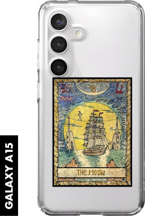 Samsung A25 Uyumlu The Moon Desenli Premium Silikonlu Şeffaf Telefon Kılıfı