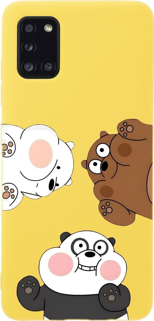 Samsung A31 Uyumlu Cute Animals Desenli Premium Silikonlu Telefon Kılıfı