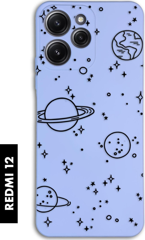 Xiaomi Redmi 12 Uyumlu Galaxy Desenli Premium Silikonlu Lansman Telefon Kılıfı