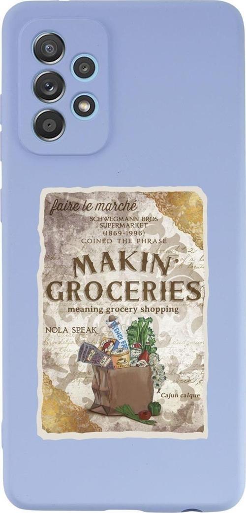 Samsung A32 Makin Groceries Desenli Premium Silikonlu Telefon Kılıfı