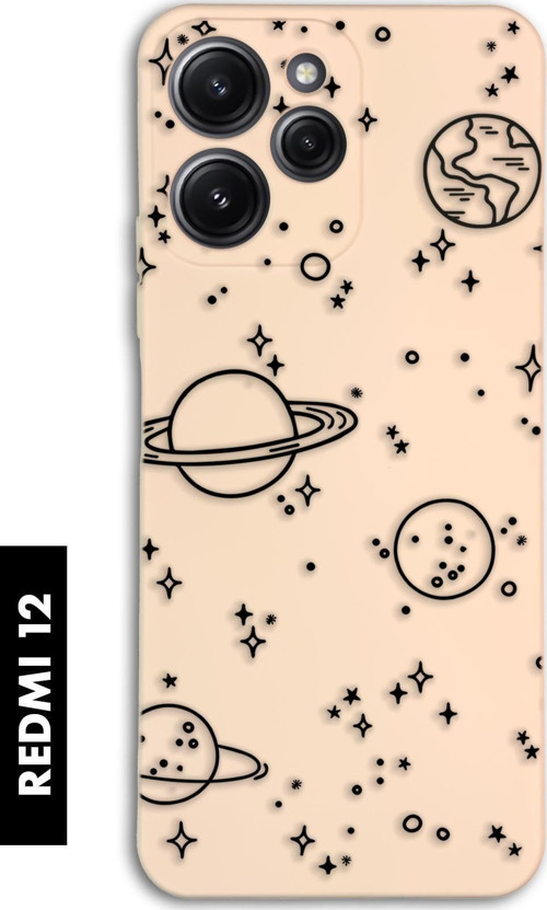 Xiaomi Redmi 12 Uyumlu Galaxy Desenli Premium Silikonlu Lansman Telefon Kılıfı