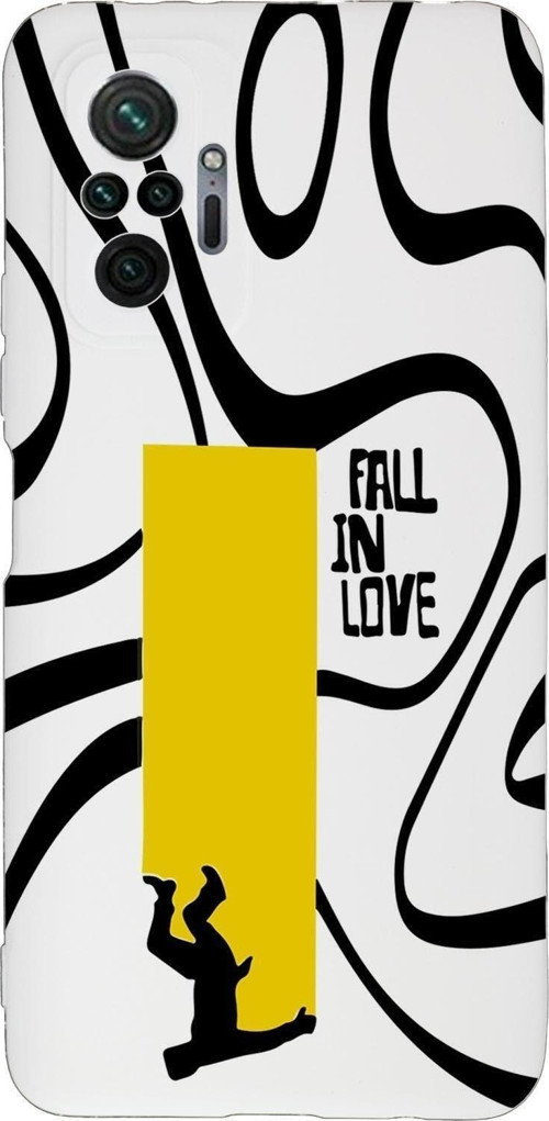 Xiaomi Redmi Note 10 Pro Uyumlu Fall In Love Desenli Premium Silikonlu Lansman Telefon Kılıfı