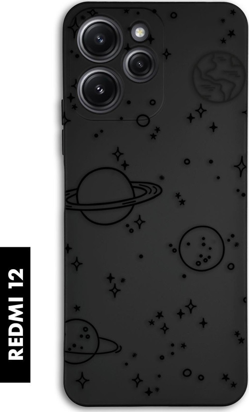 Xiaomi Redmi 12 Uyumlu Galaxy Desenli Premium Silikonlu Lansman Telefon Kılıfı