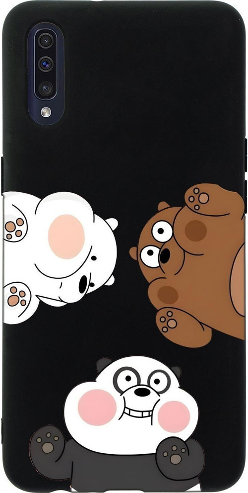Samsung A30S Uyumlu Cute Animals Desenli Premium Silikonlu Telefon Kılıfı