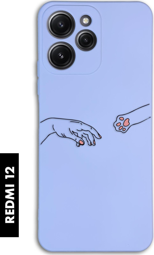 Xiaomi Redmi 12 Uyumlu Hand And Paw Desenli Premium Silikonlu Lansman Telefon Kılıfı