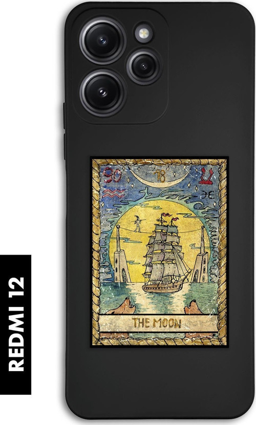Xiaomi Redmi 12 Uyumlu The Moon Desenli Premium Silikonlu Lansman Telefon Kılıfı