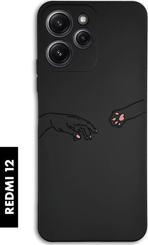 Xiaomi Redmi 12 Uyumlu Hand And Paw Desenli Premium Silikonlu Lansman Telefon Kılıfı