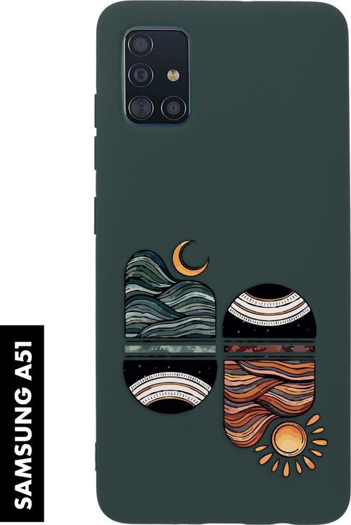 Samsung A51 Uyumlu Sunset Wave Desenli Premium Silikonlu Lansman Telefon Kılıfı