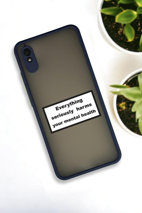Xiaomi Redmi 9A Uyumlu Everything Desenli Buzlu Şeffaf Lüx Telefon Kılıfı